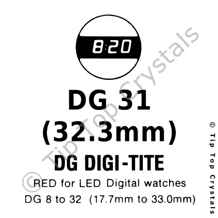 GS DG31 Watch Crystal - Click Image to Close