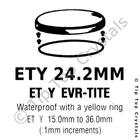GS ETY 24.2mm Watch Crystal