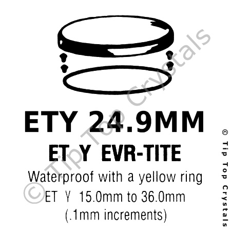GS ETY 24.9mm Watch Crystal