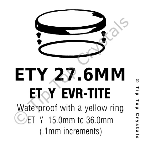 GS ETY 27.6mm Watch Crystal