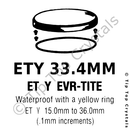 GS ETY 33.4mm Watch Crystal