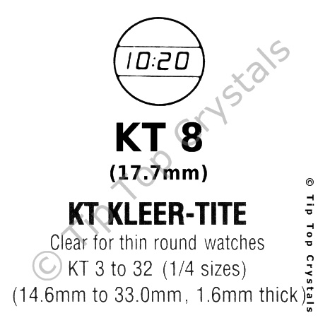 GS KT 8 Watch Crystal - Click Image to Close