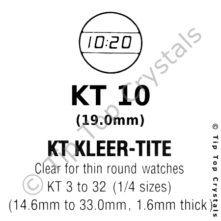 GS KT 10 Watch Crystal - Click Image to Close