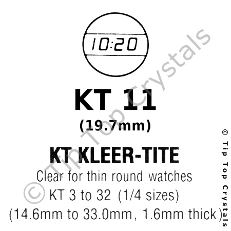 GS KT 11 Watch Crystal - Click Image to Close
