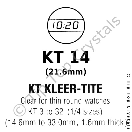GS KT 14 Watch Crystal