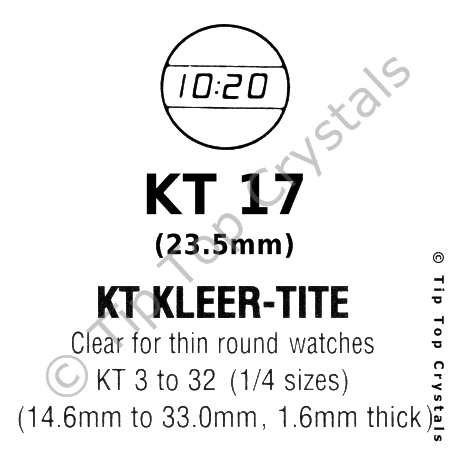 GS KT 17 Watch Crystal