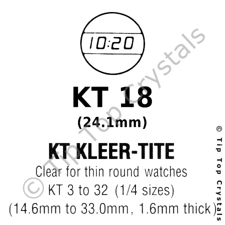 GS KT 18 Watch Crystal