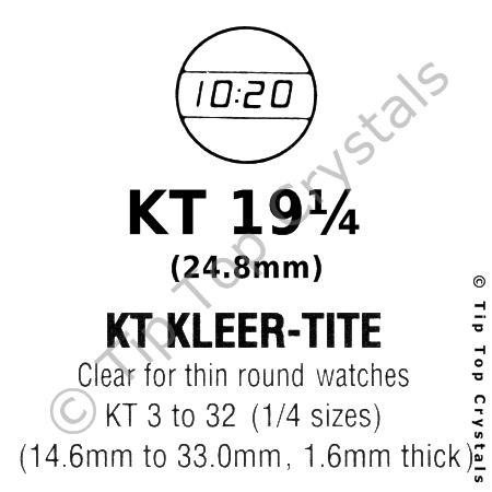 GS KT 19-1/4 Watch Crystal