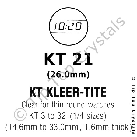 GS KT 21 Watch Crystal