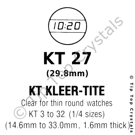 GS KT 27 Watch Crystal