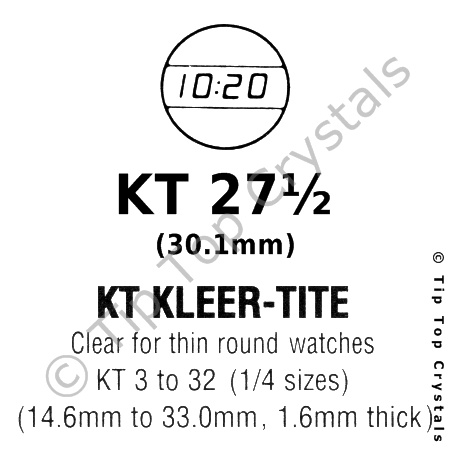 GS KT 27-1/2 Watch Crystal