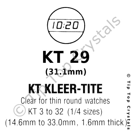 GS KT 29 Watch Crystal