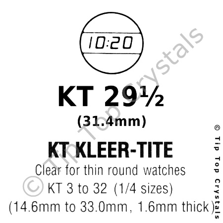 GS KT 29-1/2 Watch Crystal