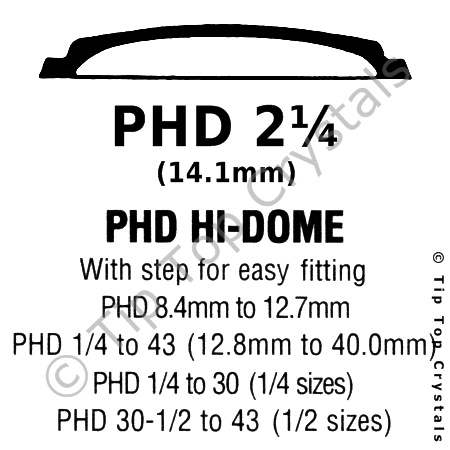 GS PHD 2-1/4 Watch Crystal