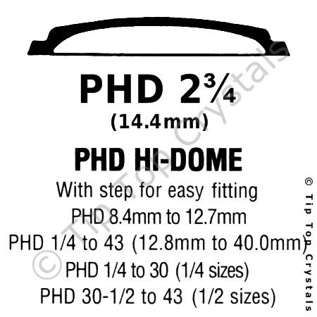 GS PHD 2-3/4 Watch Crystal