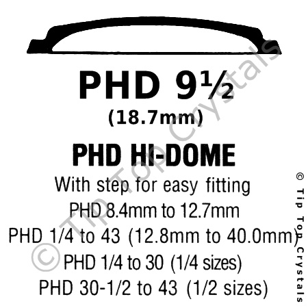 GS PHD 9-1/2 Watch Crystal