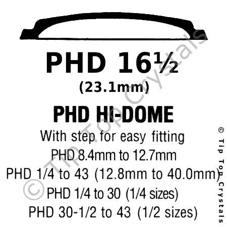 GS PHD 16-1/2 Watch Crystal
