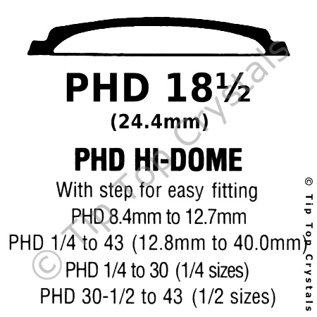 GS PHD 18-1/2 Watch Crystal