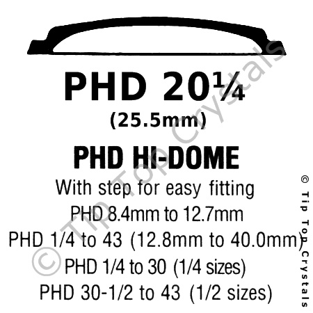 GS PHD 20-1/4 Watch Crystal