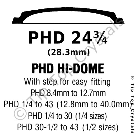 GS PHD 24-3/4 Watch Crystal