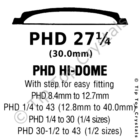 GS PHD 27-1/4 Watch Crystal