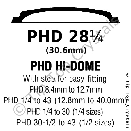 GS PHD 28-1/4 Watch Crystal