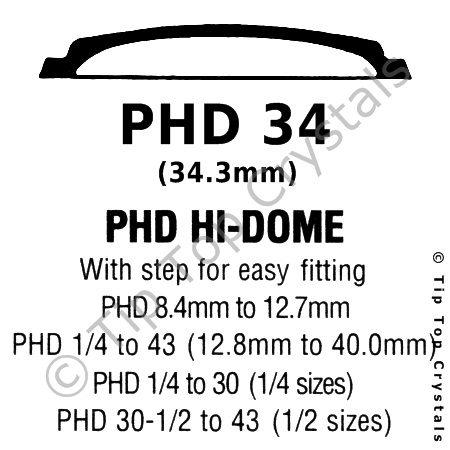 GS PHD 34 Watch Crystal