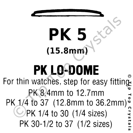 GS PK 5 Watch Crystal - Click Image to Close