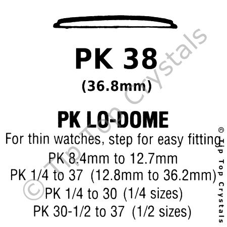 GS PK 38 Watch Crystal