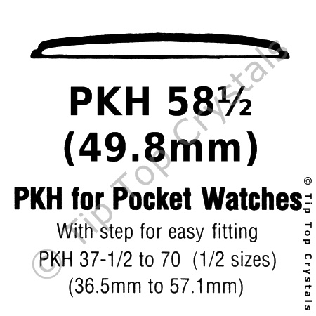 GS PKH 58-1/2 Watch Crystal - Click Image to Close