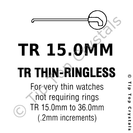 GS TR 15.0mm Watch Crystal - Click Image to Close