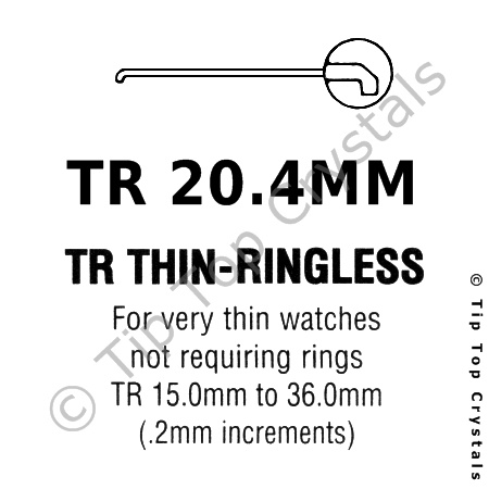 GS TR 20.4mm Watch Crystal - Click Image to Close