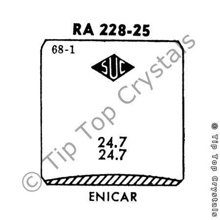 SUC RA228-25 Watch Crystal