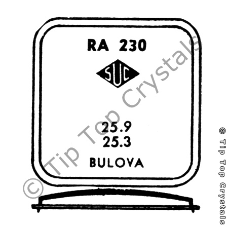 SUC RA230 Watch Crystal