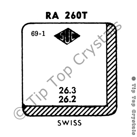 SUC RA260T Watch Crystal