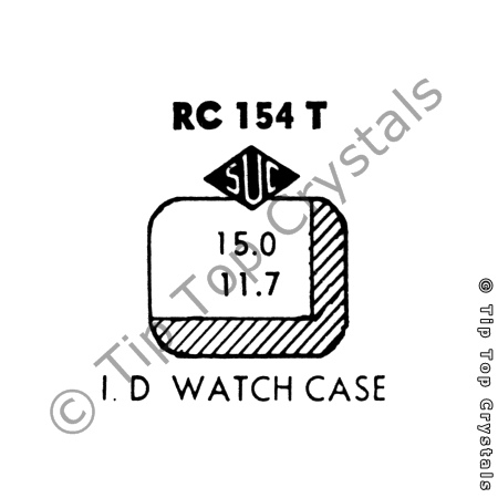SUC RC154T Watch Crystal