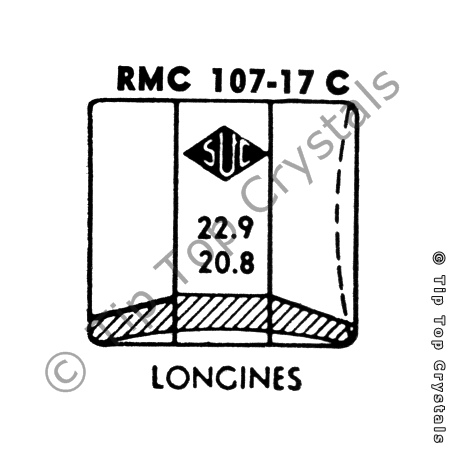 SUC RMC107-17C Watch Crystal