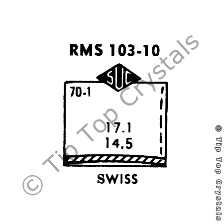 SUC RMS103-10 Watch Crystal - Click Image to Close