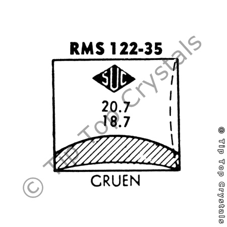SUC RMS122-35 Watch Crystal