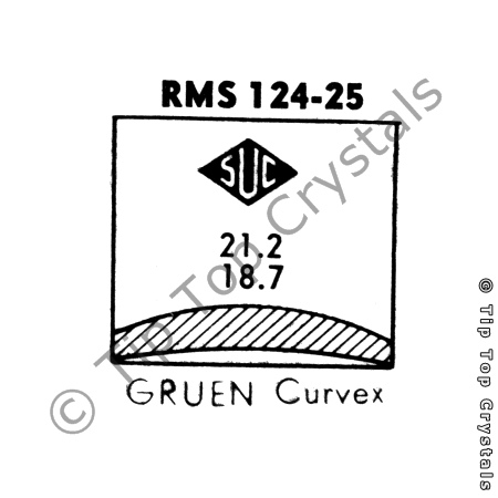 SUC RMS124-25 Watch Crystal