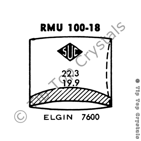 SUC RMU100-18 Watch Crystal