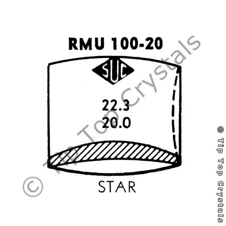 SUC RMU100-20 Watch Crystal