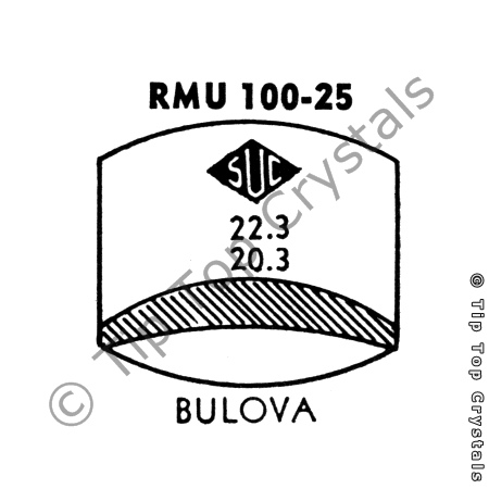 SUC RMU100-25 Watch Crystal