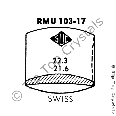 SUC RMU103-17 Watch Crystal - Click Image to Close