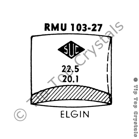 SUC RMU103-27 Watch Crystal