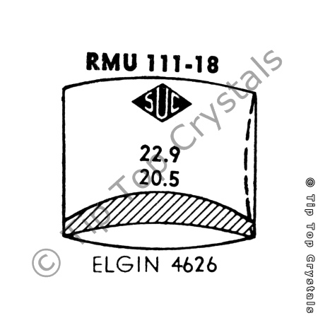 SUC RMU111-18 Watch Crystal