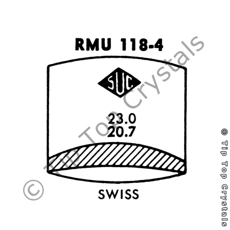 SUC RMU118-4 Watch Crystal