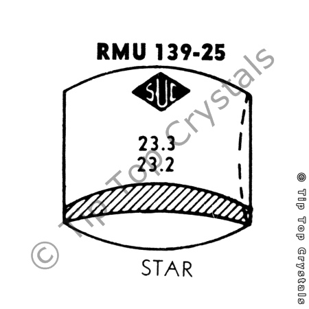 SUC RMU139-25 Watch Crystal