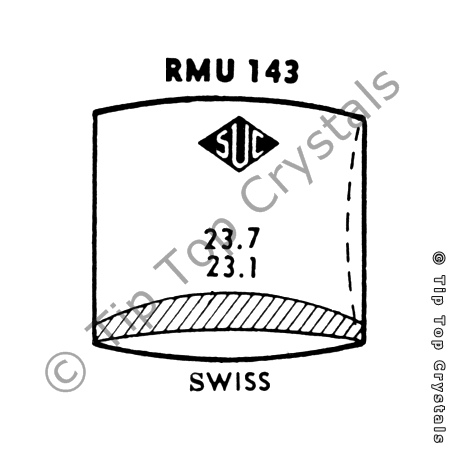 SUC RMU143 Watch Crystal