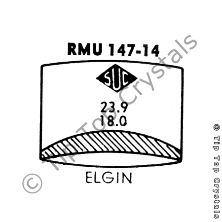 SUC RMU147-14 Watch Crystal